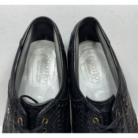 Vintage Footjoy Classics Dry Black Leather Woven Golf Shoes 51472 Mens Sz 9 D - Picture 8 of 8
